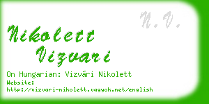nikolett vizvari business card